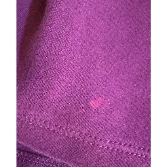 LL Bean Women's 2XL Plus 3/4 Sleeve V Neck Top Purple XXL Workout Exercise READ - Picture 7 of 7
